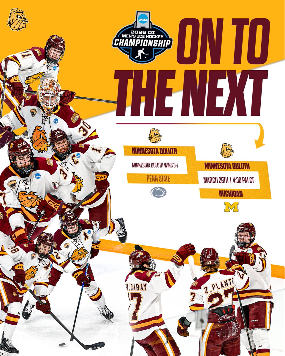 UMDMensHockey's tweet photo. The Bulldogs stay unbeaten all-time in the first round 🔥 https://t.co/CWKqbitCRD