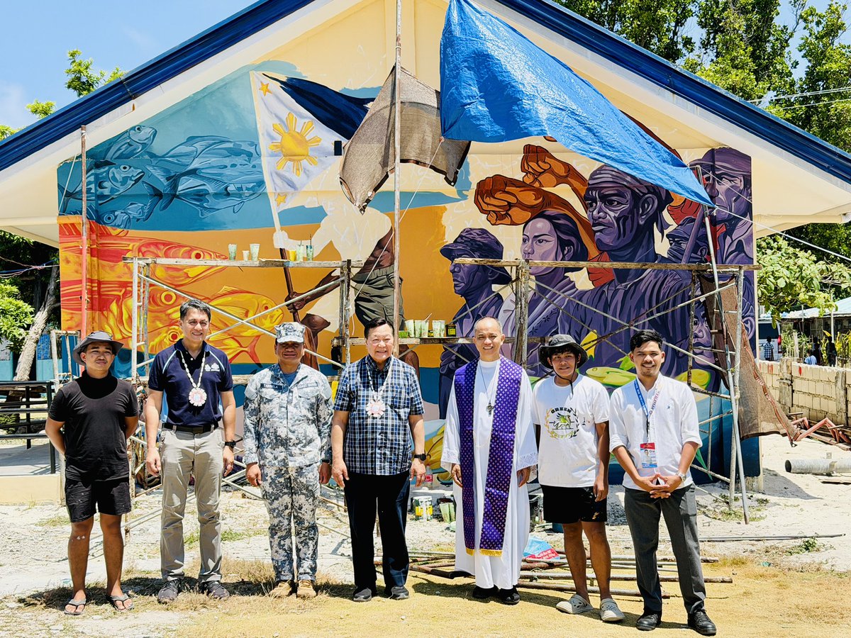 jaytaryela's tweet photo. I would like to extend my sincere thanks and congratulations to Bishop Soc Mesiona for the successful ceremonial groundbreaking of the Catholic Church to be constructed here on Pagasa Island. I am also deeply grateful to the Local Government Unit and the Palawan Council for Sustainable Development for their support of this endeavor. My extension of thanks as well to Justice Antonio Carpio for making the occasion even more meaningful.

The primary objective of constructing this Roman Catholic Church on Pagasa Island is to fulfill and nurture the spiritual needs of our local residents, providing a sacred space where faith can flourish amid the threatening Chinese presence in the West Philippine Sea. Far more than a mere physical structure or architectural edifice, this church stands as a powerful symbol of hope, resilience, and unity.

This endeavor underscores a profound truth: that Pagasa Island is unequivocally worth fighting for and defending. It sends a clear and enduring message that this island is not just a strategic outpost, but a living, breathing community deserving the protection from our government.

Most importantly I would like to thank the Commandant of the Philippine Coast Guard, Admiral Ronnie Gil Gavan, for supporting this meaningful effort!