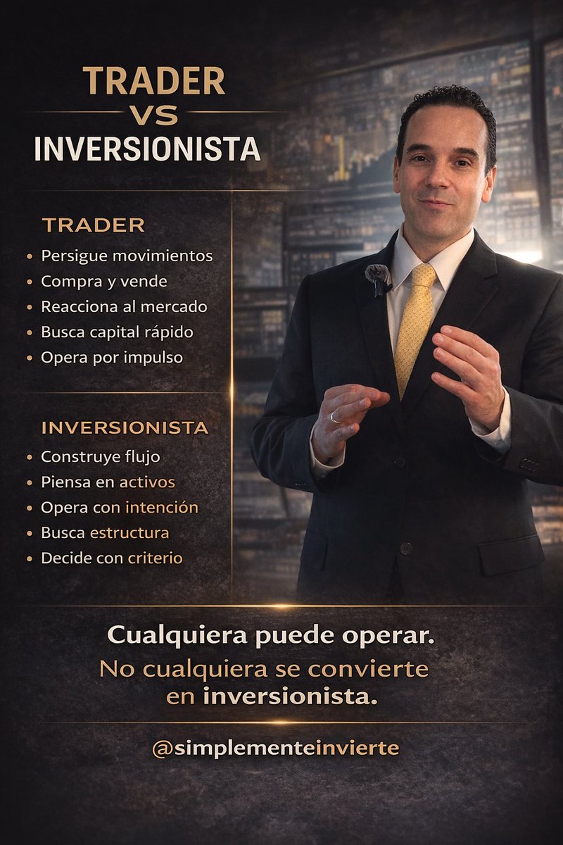 SMInvierte's tweet photo. Trader persigue movimiento.
Inversionista construye criterio. 📈

Cualquiera puede operar.
No cualquiera se convierte en inversionista. 🔥

#SimpleMenteInvierte #Inversion #LibertadFinanciera https://t.co/0czUsiIJUK