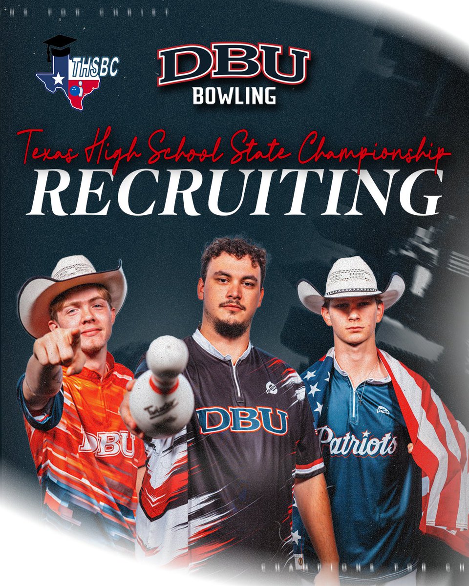 DBU Bowling is in Euless this weekend for the 2026 Texas High School State Championship Tournament!

If you are interested in gathering information about our program, locate one of our coaches or players in attendance.

#UnapologeticallyUs #Champions4Christ #AudienceOfOne ✝️