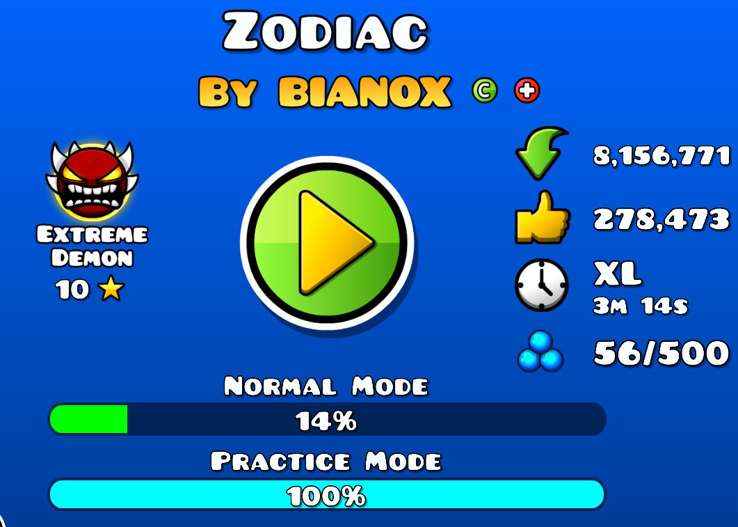 LilliepadGD's tweet photo. Day 2 of Zodiac, slowly learning, I can finally do the ending wave and best run so far is 90-100. Nothing special but gotta keep grinding. Gonna stream it tomorrow https://t.co/uIJUjo9PJ3