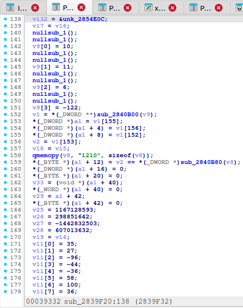 UkyKnight's tweet photo. Deobfuscated #LummaStealer (Jan 2026). CFF made Hex-Rays refuse to decompile — after patching, same address → 288 lines of pseudocode.                                        

610/610 strings decrypted, 274/312 CFF functions recovered (87%).
Details: https://t.co/CJApkMtKDw https://t.co/Pe8Bf1Dopj