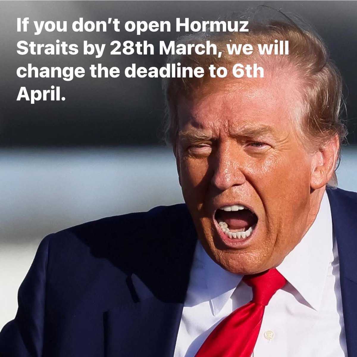 DrRajeshPatil20's tweet photo. He is very angry at Iranians now. 

Also he is angry at UK, China, Japan, Korea, France for not helping him open straits of Hormuz. 

He is also very angry at Israel for making him start this war. 

He is angry at India for not mediating in this war.

He is angry at Pakistan for mediating in the war. 

He is angry with Saudis for talking to Iran behind his back. 

He is angry at UAE for not talking to Iran and trying to open straits of Hormuz. 

He is angry at Qatar for talking to Iran behind his back and also not able to keep straits of Hormuz open inspite of talking to Iran while hosting Iranian trained Hamas terrorists.

He is angry with Kuwait for not waiting for Iran to bring down their F-15s and doing that on their own calling it friendly fire. 

He is angry at Nobel committee for not giving him Nobel. 

He is angry with Denmark for not giving him Greenland. 

He is angry with Putin for laughing at him saying you did Ukraine on me, Karma did Iran on you. 

He is angry with US Navy for making ships which don’t participate in wars

He is angry with Joe Kent for resigning in middle of war. 

He is angry at Peter Hegseth for telling him that Iran war will be as brief as kidnapping of Maduro. 

He is angry at FBI for having password TACO which Iranians could easily hack into. 

He is angry at SeeAyeYeah for sending Dyke to f*ck up Indian North East when US is getting pretty f*cked up in Middle East. 

He is very angry at Kim Jong Un for calling him up daily reciting Major Iqbal’s father’s dialogue in Dhurandhar saying “Aa gaya *****

He is angry at Gabbar’d because she told him Sholay’s Gabbar’d dialogue, Jo Dar Gaya, Samjho Mar Gaya..but never told reverse is not true as Khamenei Mar gaya lekin Dara nahi