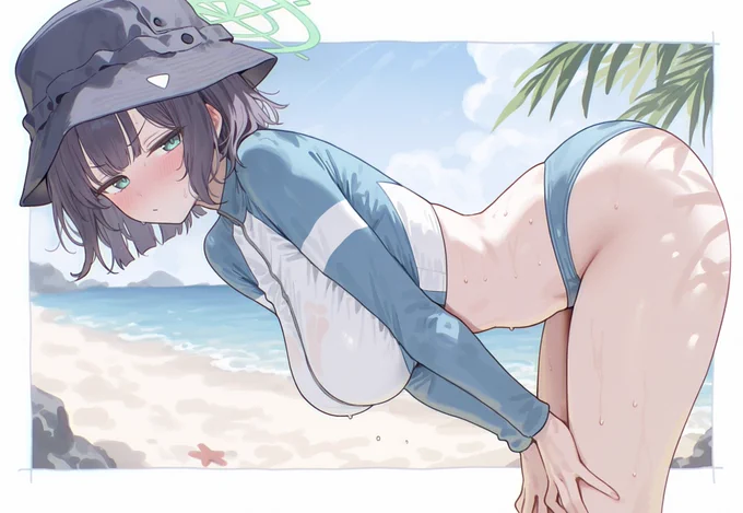 swimsuit saki sfw / 水着サキ 再掲