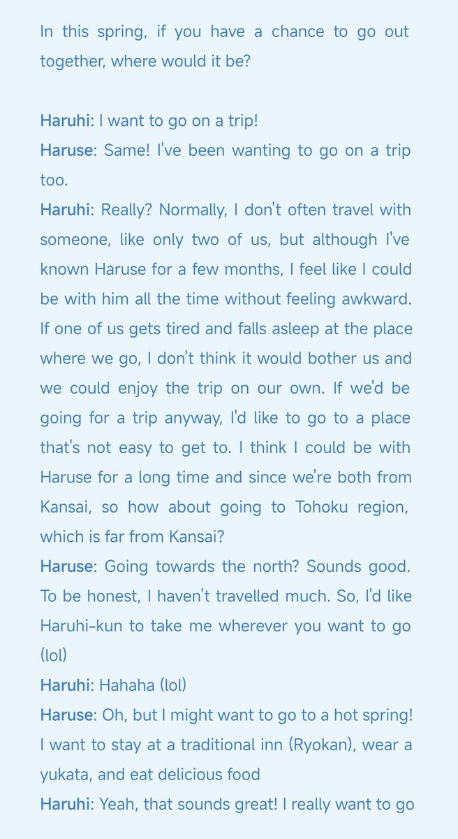 izzyyzzi_izzy's tweet image. TV guide uses light blue and orange for HaruHaru and with that alone, I can forgive their bad photos 😅
Since both HaruHaru can't drive, please go to onsens (hot springs) in Hokkaido by plane together 😂🤭
#Contrast