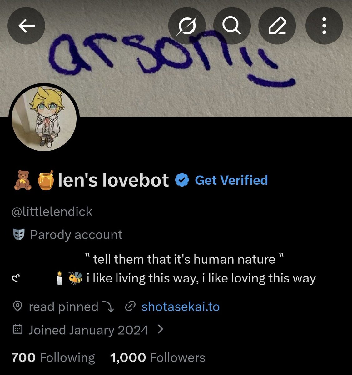 🧸🍯len's lovebot tweet media