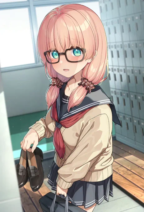最近全然描けてないけどそのうちちゃんとシリーズ化して描きたいオリジナルの子 #眼鏡っ娘を見るとストレスが減るらしい