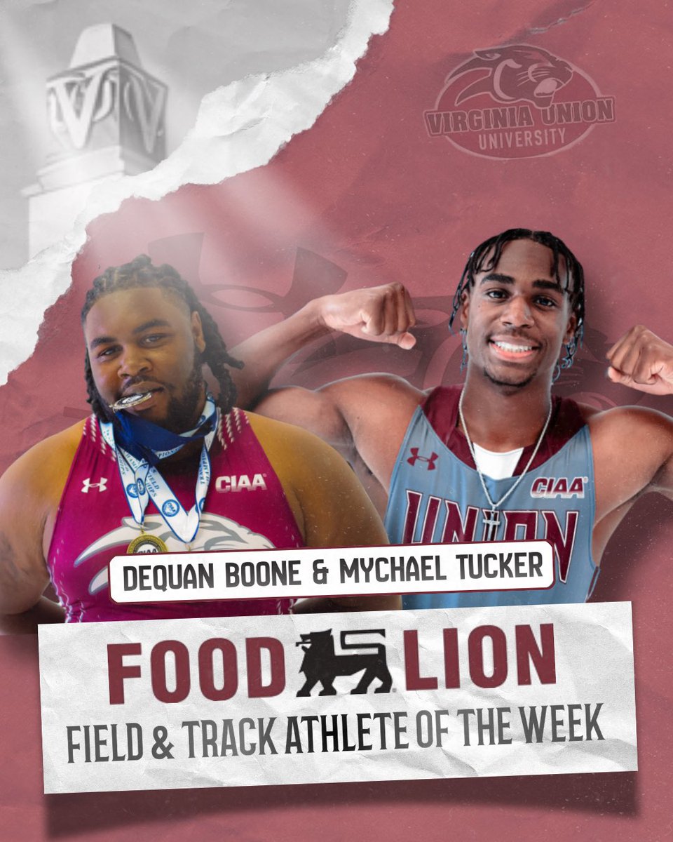 VuuTrackFieldXC's tweet photo. Dequan Boone has been named Food Lion Field Athlete of the Week, and Mychael Tucker has been named Food Lion Track Athlete of the Week. Congratulations, fellas well done!👍 https://t.co/agqwwlp2Fk