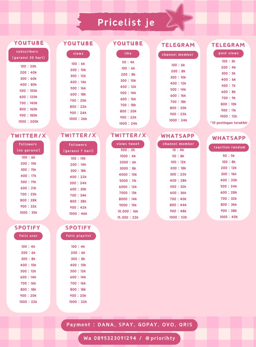 Je 🎀 | jual folls followers views like tweet media