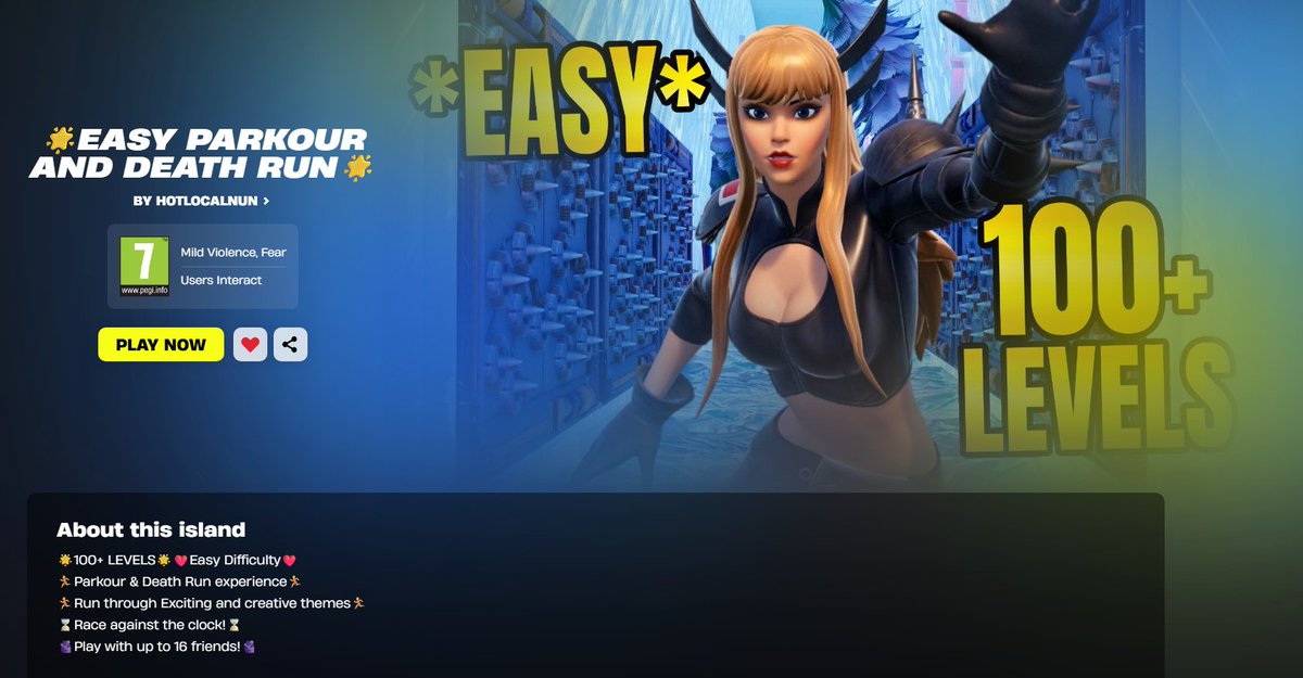 If you Play Fortnite and love Parkour Maps! I just created a brand new Themed Parkour/DeathRun map! 

Let me know what you think!

Island Code: 6003-2773-6513