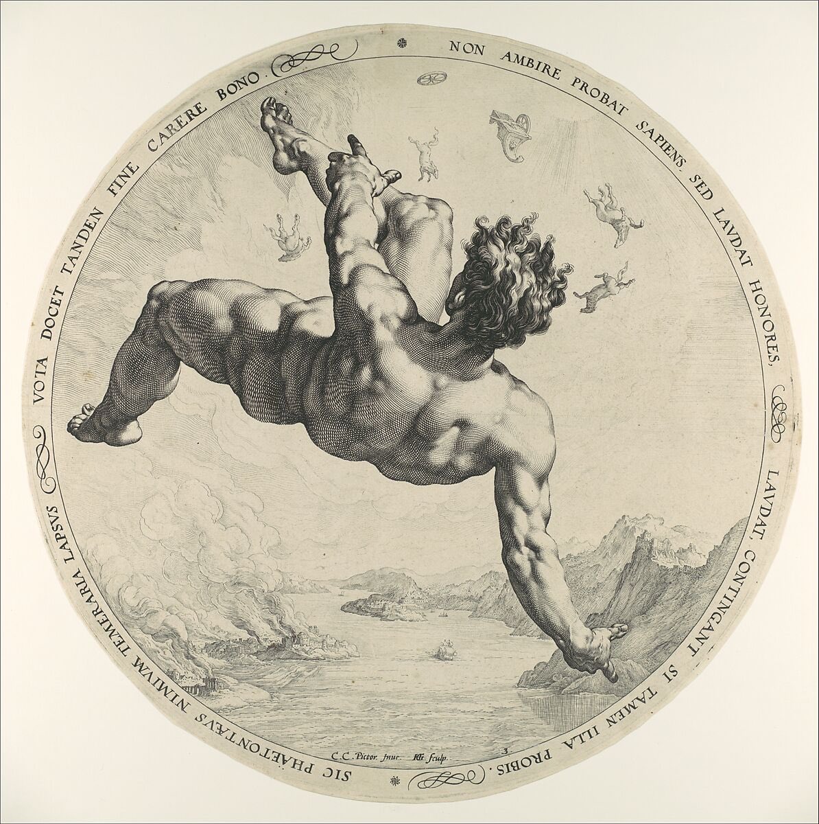 The teaser image for <a href="/DPRIAN_/">Christian Yu</a> ‘s The Show has a temporary tattoo depicting Phaeton by Hendrick Goltzius. With an added sword piercing through his abdomen. 

Unable to control his father’s sun chariot/his own hubris he scorched the Earth, &amp; was struck down by Zeus’ thunderbolt.