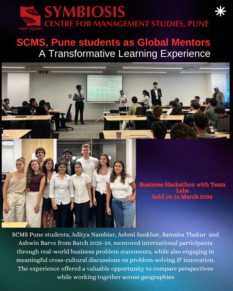 SCMS Pune Official tweet media