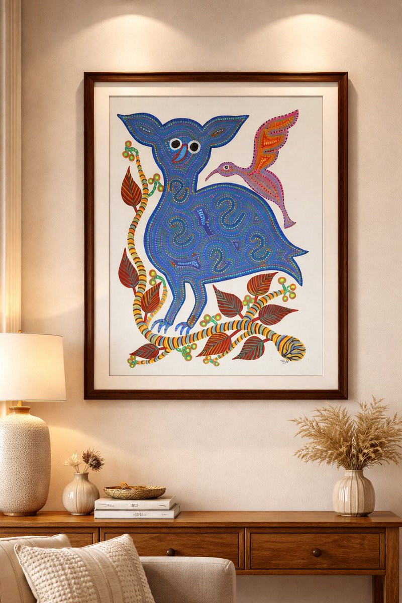 IndiaWayanad's tweet image. ✨ Gond Tribal Painting 🎨
1,400-year-old art from Madhya Pradesh 🌿
Nature &amp;amp; life in every dot &amp;amp; line.
From natural colors to modern hues—tradition lives on.

🛍️ tribesindia.com

#GondArt #TribalArt #Vocal4Local #BuyTribal