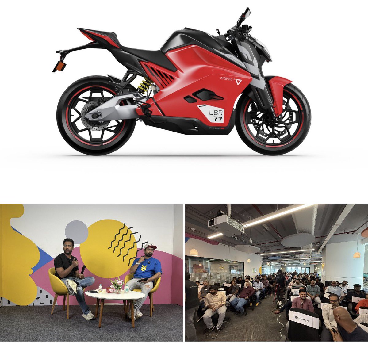 sureshsambandam's tweet photo. The founder of @ultraviolette bikes doing a long format session for @ideapattarai community founders #BetterCallShow #mudhalvc... I see close to 200 people 😍🙏🏻 https://t.co/m2pqRYLJ5m