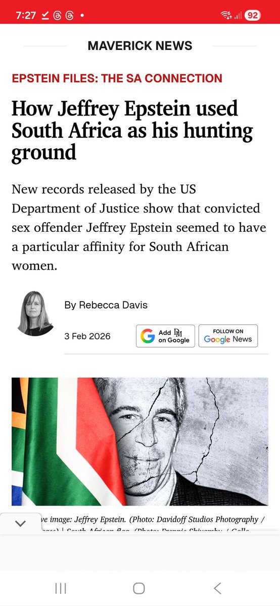 AFRICANDEMOC's tweet photo. Epstein used to visit Cape Town quite often. In his book about South Africa, he mentions Rob Hersov, a person who was on his friend list. Although Epstein has disappeared, Rob Hersov is now pushing for Cape independence.

Rob Hersov must tell us about Epstein 
Rob Hersov must tell us why he wants Cape independence 

Epstein has trafficked South African children to his islands.

We can’t stay silent about this!

Say no to Cape independence! 
Say no to Epstein’s abuse!