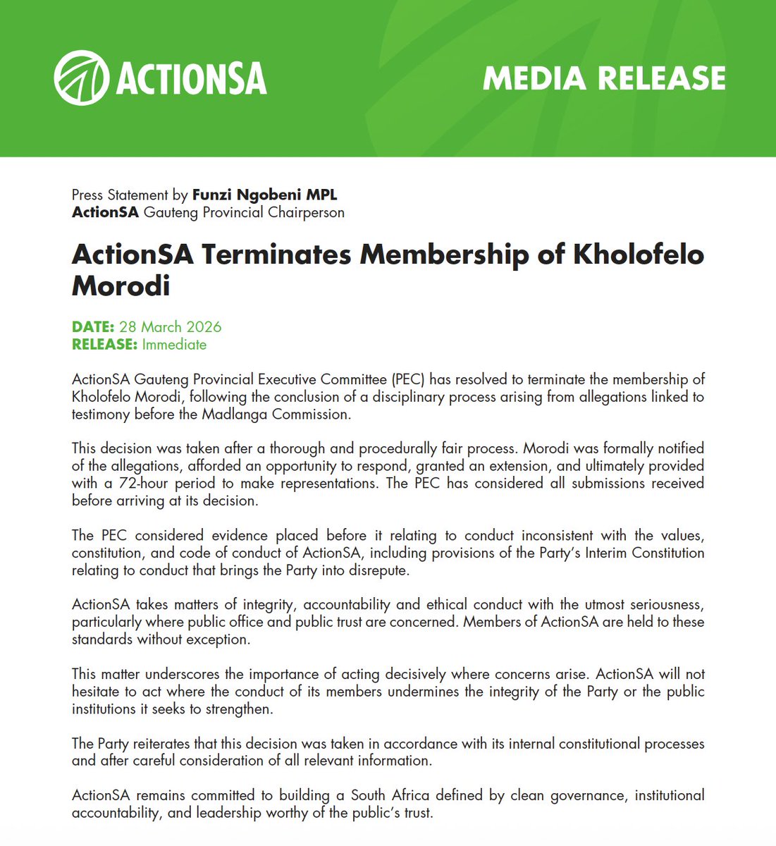 ActionSA tweet media