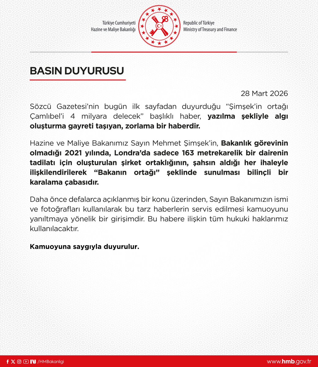 T.C. Hazine ve Maliye Bakanlığı tweet media