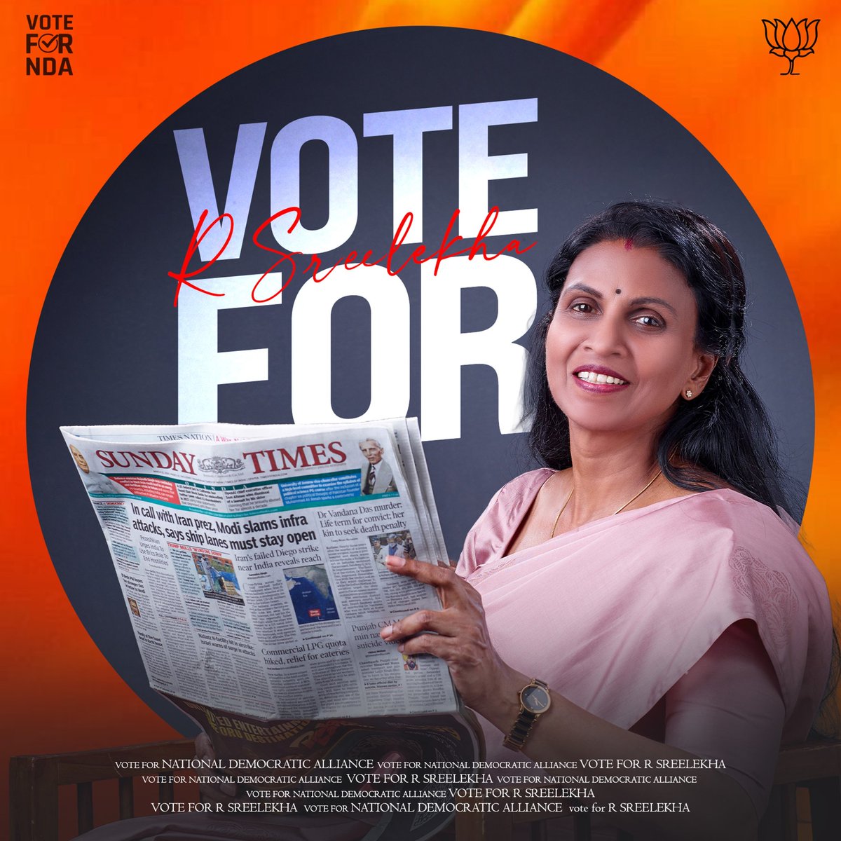 KSomanbjp's tweet photo. Vote for sreelekha https://t.co/8wxhyGGm3p