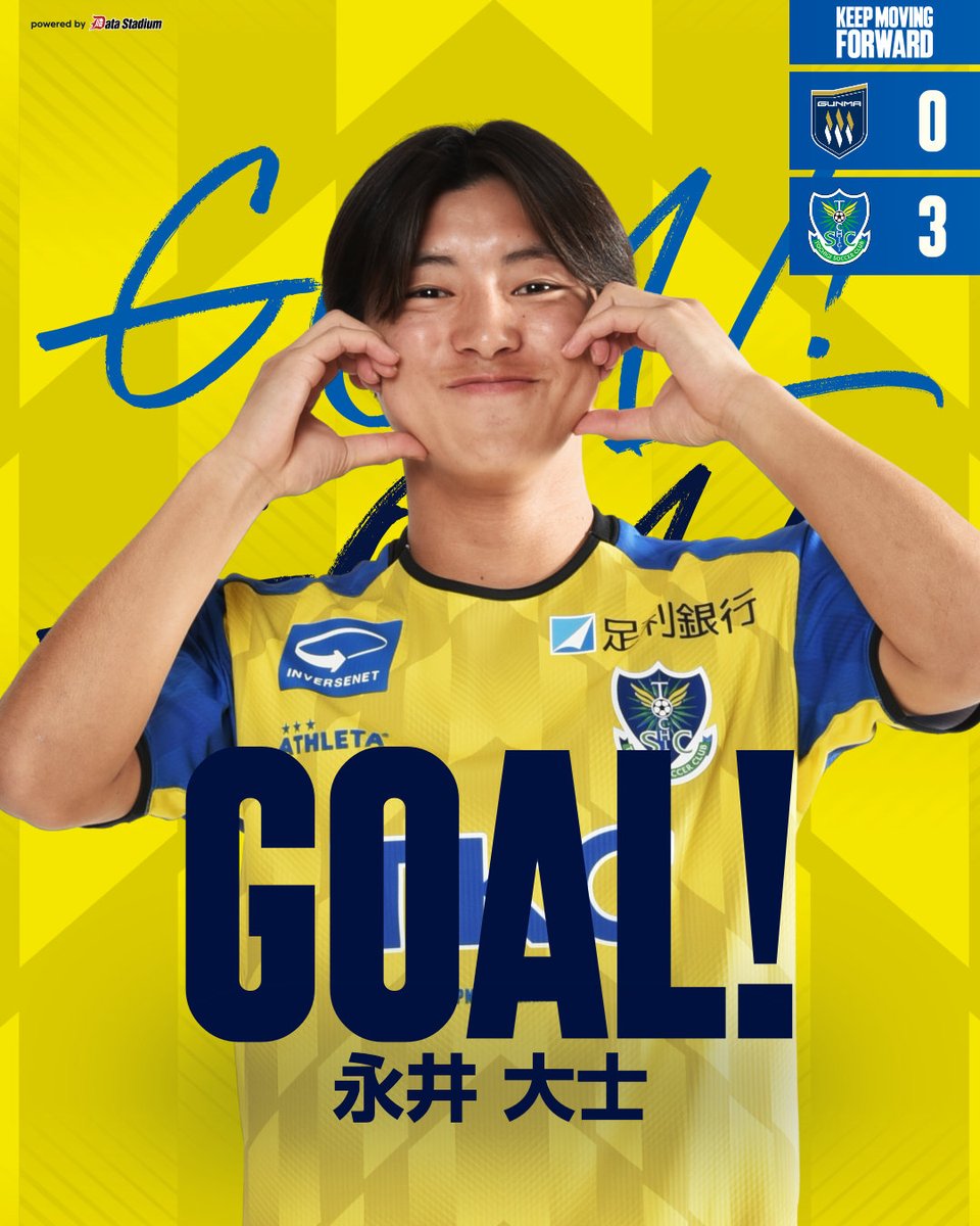 tochigisc's tweet photo. ◤ 𝗚𝗢𝗔𝗟!𝗚𝗢𝗔𝗟!𝗚𝗢𝗔𝗟!🔥 ◢

⏰前半37分
栃木ＳＣ 3-0 ザスパ群馬

⚽️得点者： #永井大士

#全員戦力 #栃木ＳＣ https://t.co/THjrTv83RD