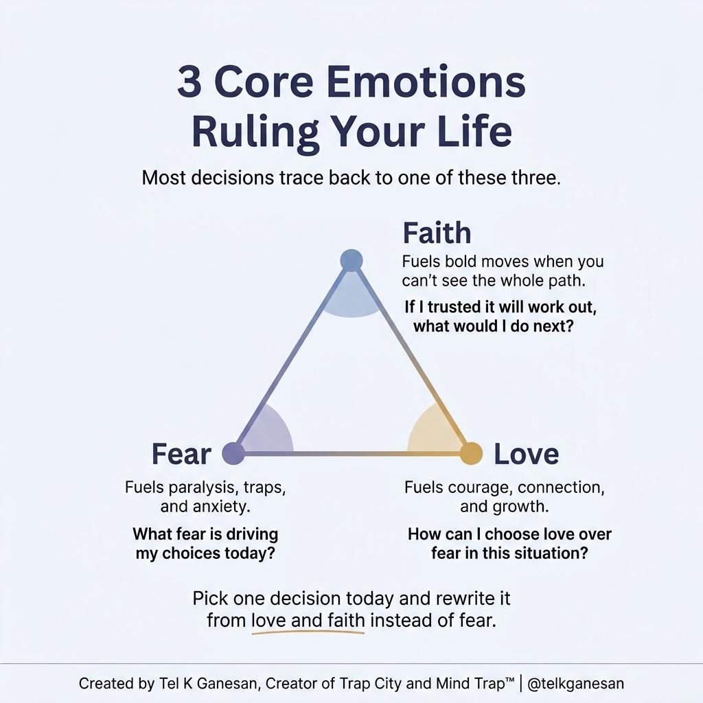 MindTrapoffical's tweet image. If you're stuck, you're likely operating in fear. True growth begins when you choose love and faith, even when you can’t see the whole path. #MindTrap

🎧 Ready to go deeper?

Search ‘Mind Trap Podcast’ on any podcast platform or use the link in bio.

#FaithOverFear #Leadership