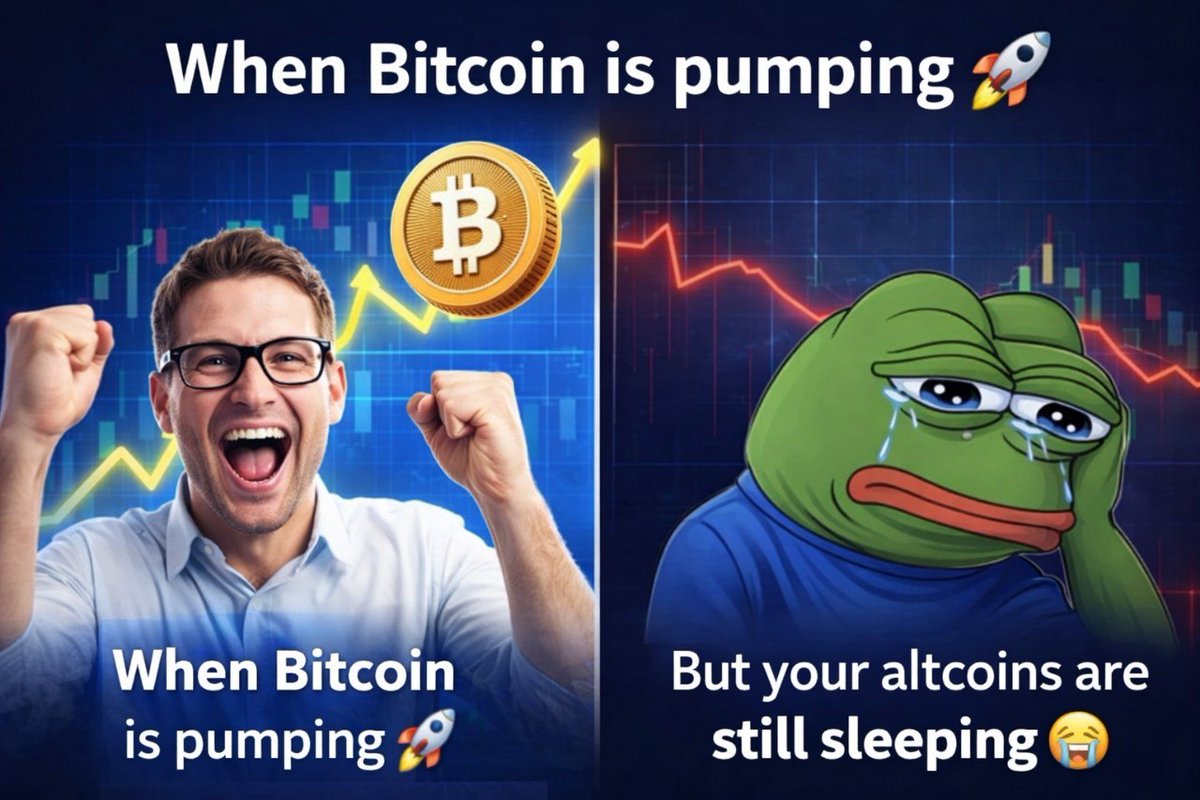 saniadamumatoh's tweet photo. This market will humble you fast 😂😂
Bitcoin is flying but my altcoin are still in coma 💀😱

Just dropped my entry for the @coincola_HQ Meme Challenge!
Who can relate? 👇

@coincola_HQ #CryptoMarket #Bitcoin #Altcoins https://t.co/9IyjW4PtK3
