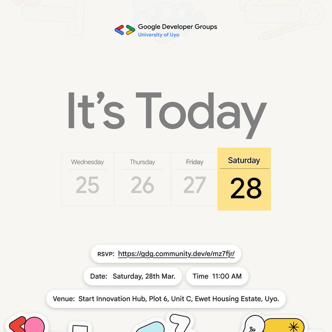 gdgocuniuyo's tweet image. It’s today!!🎊🎊

See you there at 11am🫂

Register here: gdg.community.dev/e/mz7fjr/

#WomenInTech #IWD #GDG #gdguniuyo