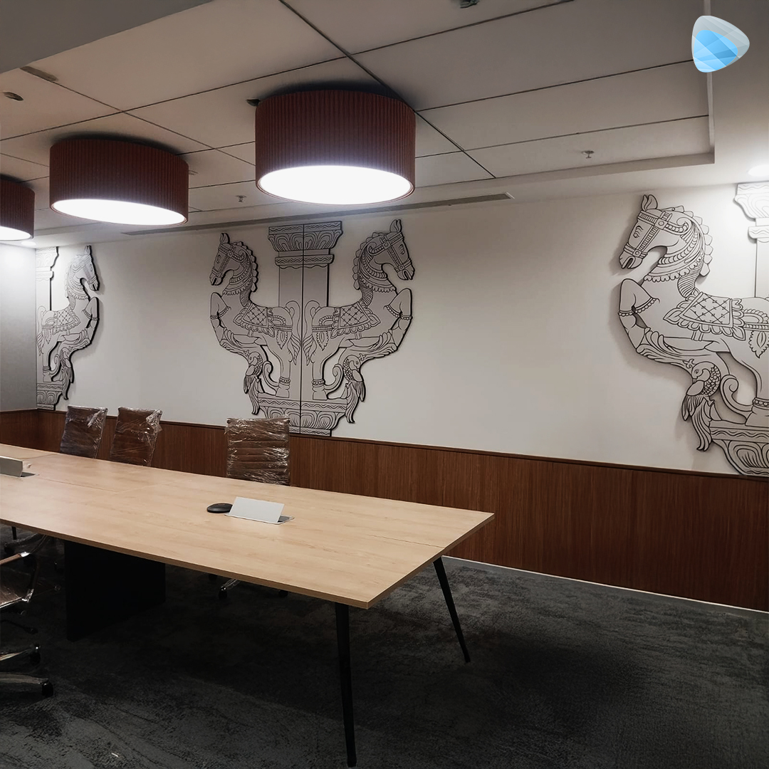 BluePebbleDS's tweet image. In a space designed for collaboration, we added a layer of depth — literally. Our 3D graphic installation brings dimension, movement, and identity to the everyday work environment.
#CoWorks #WorkplaceDesign #SpatialDesign #WorkspaceDesign #CommercialInteriors  #BluePebble