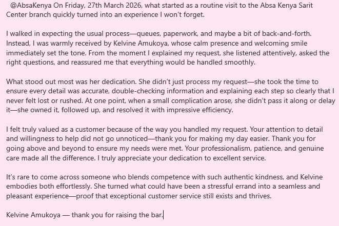 CmMurunga's tweet photo. @AbsaKenya Much appreciated! You have an angel of light in human form... You're always spot-on with your help. https://t.co/5zKyl4oF7w