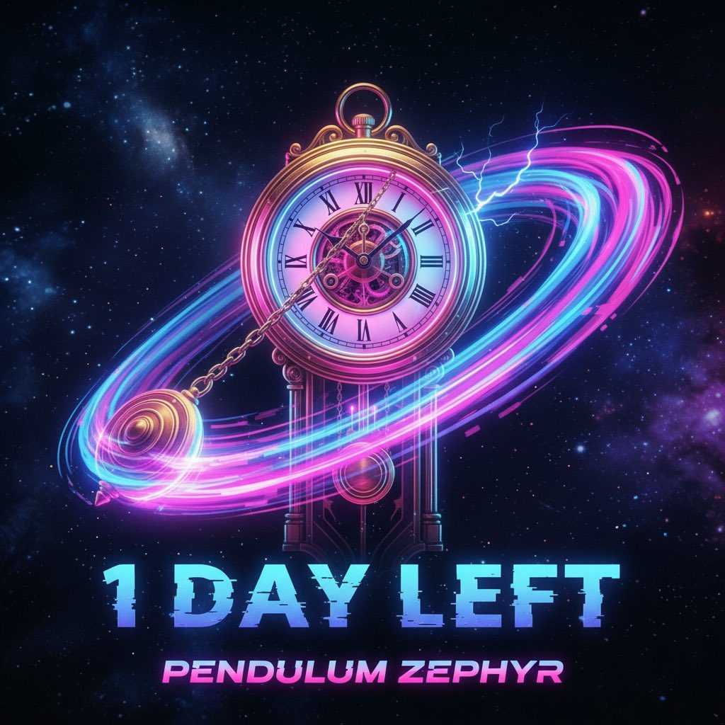 zephyrbeats's tweet photo. ⏰ 24 HOURS: Pendulum swings midnight on Spotify/Apple/TikTok. Pre-save now 🔥 #ZephyrMusic #PendulumDrop #edm #aiassist #dancemusic 

https://t.co/R846cDAoco https://t.co/TDMyG3pVop