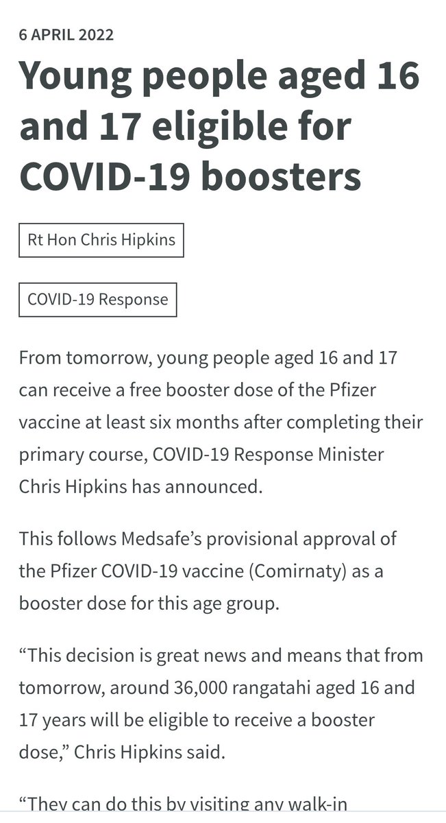 🚨🚨🚨 Ian Wishart <a href="/investigatemag/">Ian Wishart</a> has broken this story ⤵️

“Not only did Labour leader Chris Hipkins know that a second dose of the covid vaccine posed a heart damage risk to young people, but he appears to have doubled down by then urging teens to get a THIRD dose. 

A Beehive
