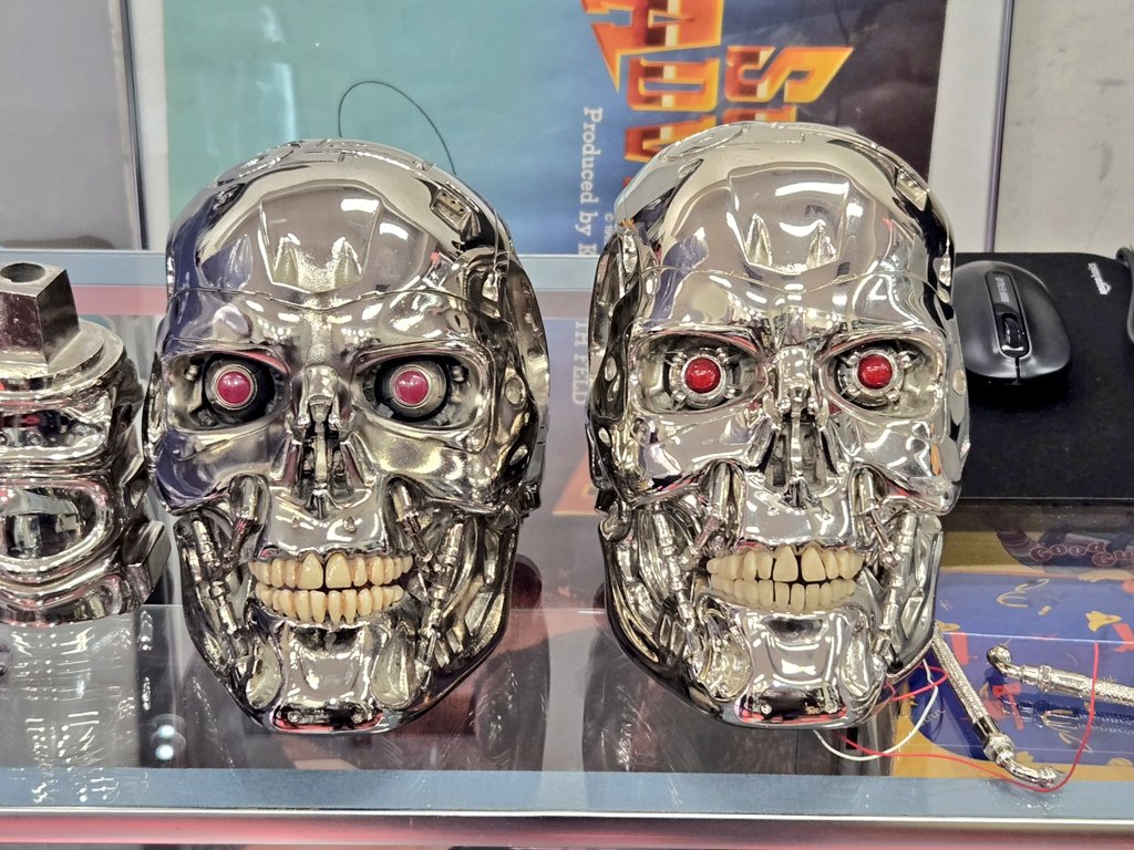 PrectiveGallery's tweet image. ハリコレ店内に展示されてるICONSエンドスケルトンの等身大モデル。
なんとICONSスカルの他にTIMELESSスカルが付属しておりコンパチ仕様だったという😳💦
なんて豪華なんだ‼️
#ICONS
#アイコン
#TIMELESS
#タイムレス
#TERMINATOR2
#ターミネーター2
#ENDOSKELETON
#エンドスケルトン
@sovhollycolle