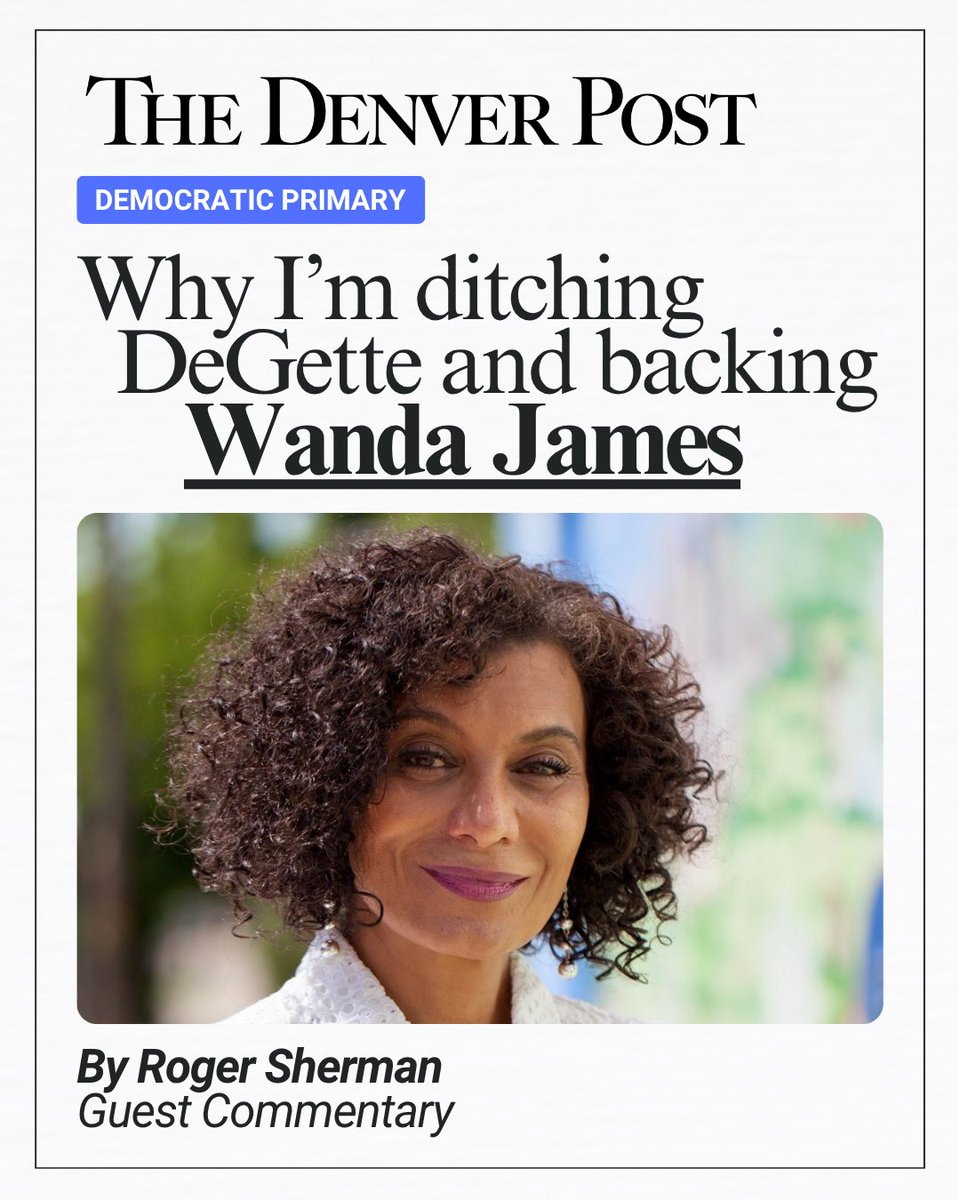 wanda4congress's tweet photo. Roger Sherman has spent decades in the middle of Denver’s toughest political fights, shaping policy, development, and the direction of this city. He knows what leadership looks like. And today, he is standing with our campaign. @WandaLJames 

https://t.co/Q16Zz27a6M https://t.co/4OKPiU601m
