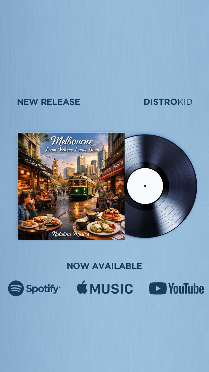natalinamusica's tweet photo. OMG! MY MUSIC SINGLE “MELBOURNE FROM WHERE I COME” WILL BE RELEASED ON 2nd APRIL 2026”. #musicsingle #musicrelease #song #distrokid #fyp https://t.co/JGoxjJrtTF