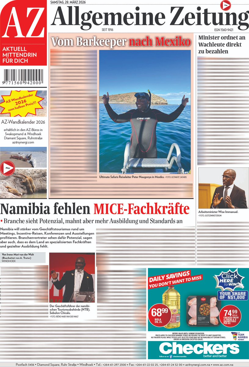 Allgemeine Zeitung Namibia tweet media