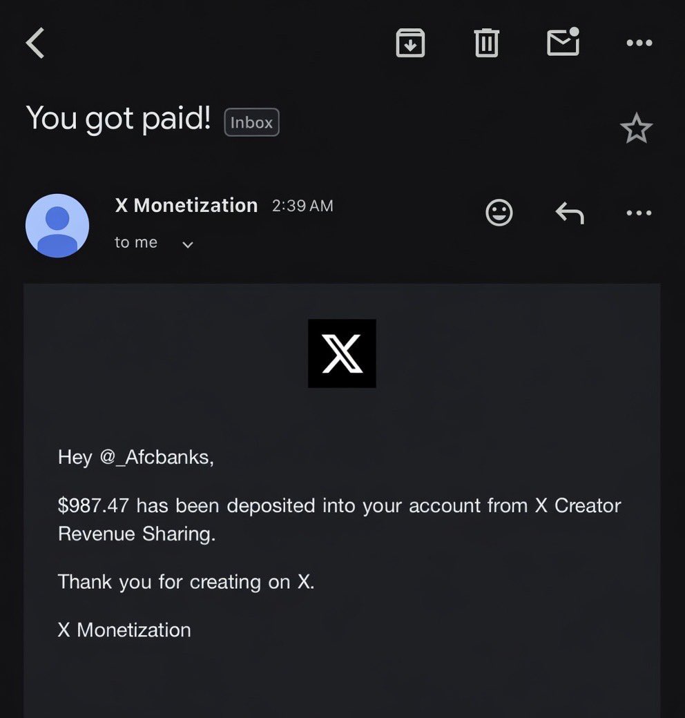 NigerianSpaces's tweet photo. If you missed the X revenue sharing payout yesterday, I believe the next payout will favor you!

RT this with Amen, and double down your efforts. https://t.co/tXmHQtagTu