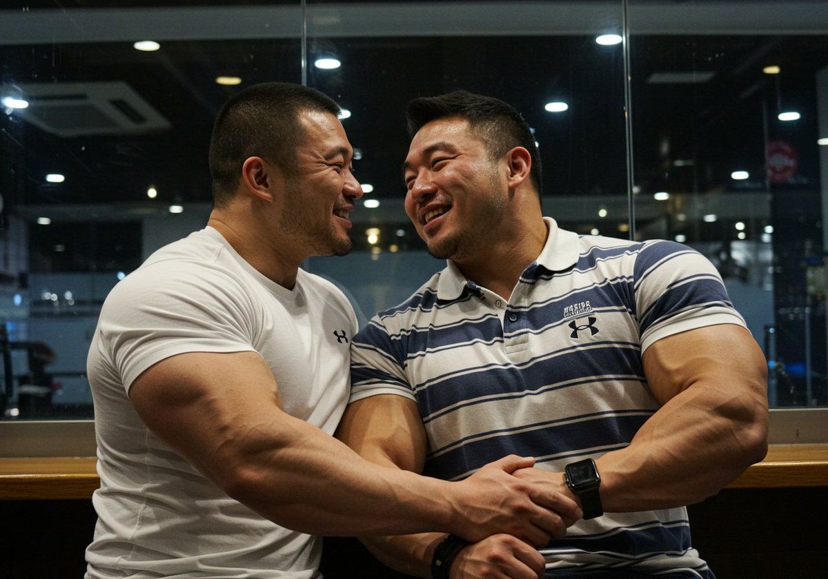 Hugging Muscles Post by AI Muscle Athlete Men on X: Hugging