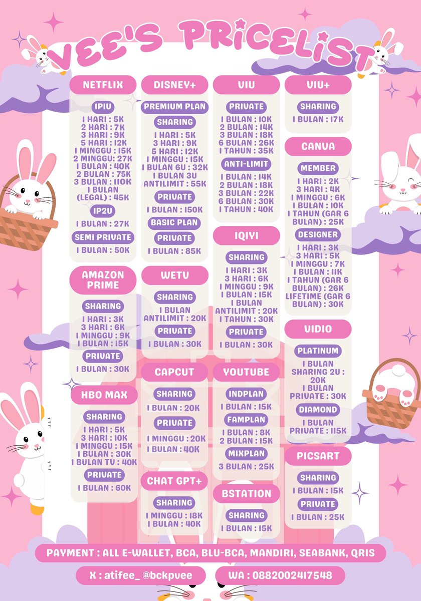 vee • jual apk prem testi 7k++ tweet media