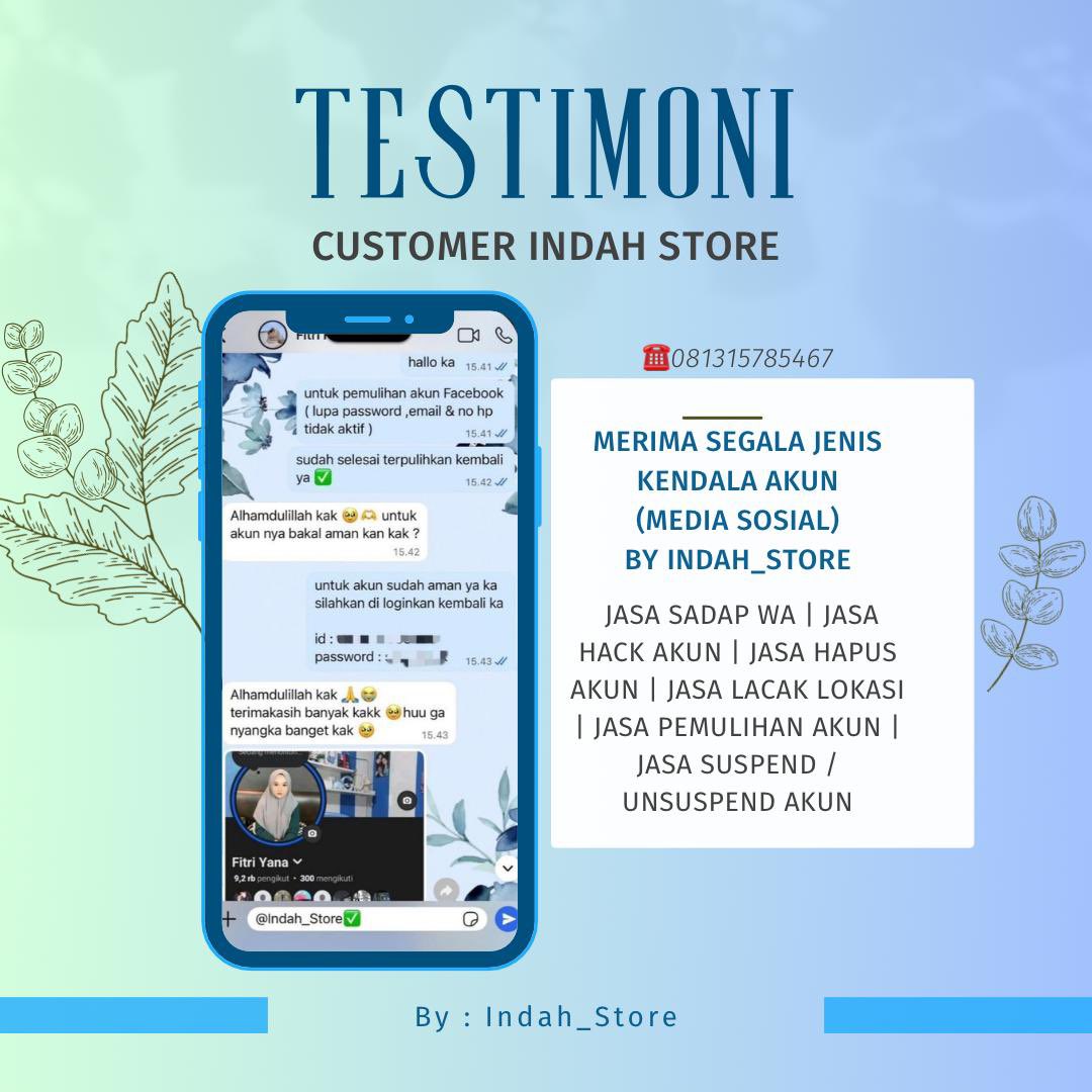 Indah store || Recovery & Delete Account || tweet media