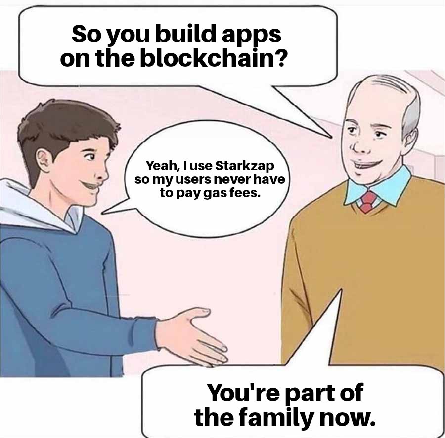 Gasless UX is the ultimate cheat code... Just use Starkzap 🔥 

<a href="/Starknet/">Starknet (Privacy arc) 🥷</a>