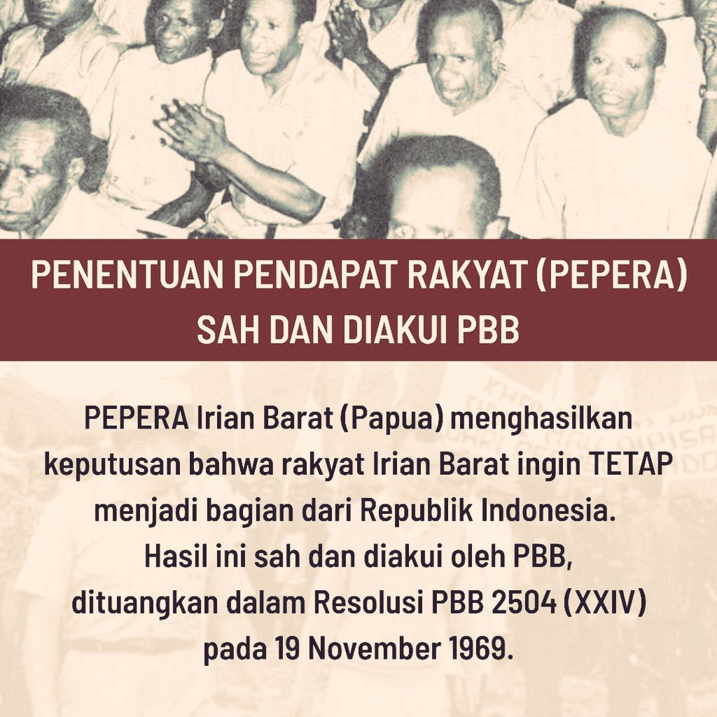 SNurulatin's tweet photo. Pepera Papua sah dan di akui PBB https://t.co/xpFfhOAE9z