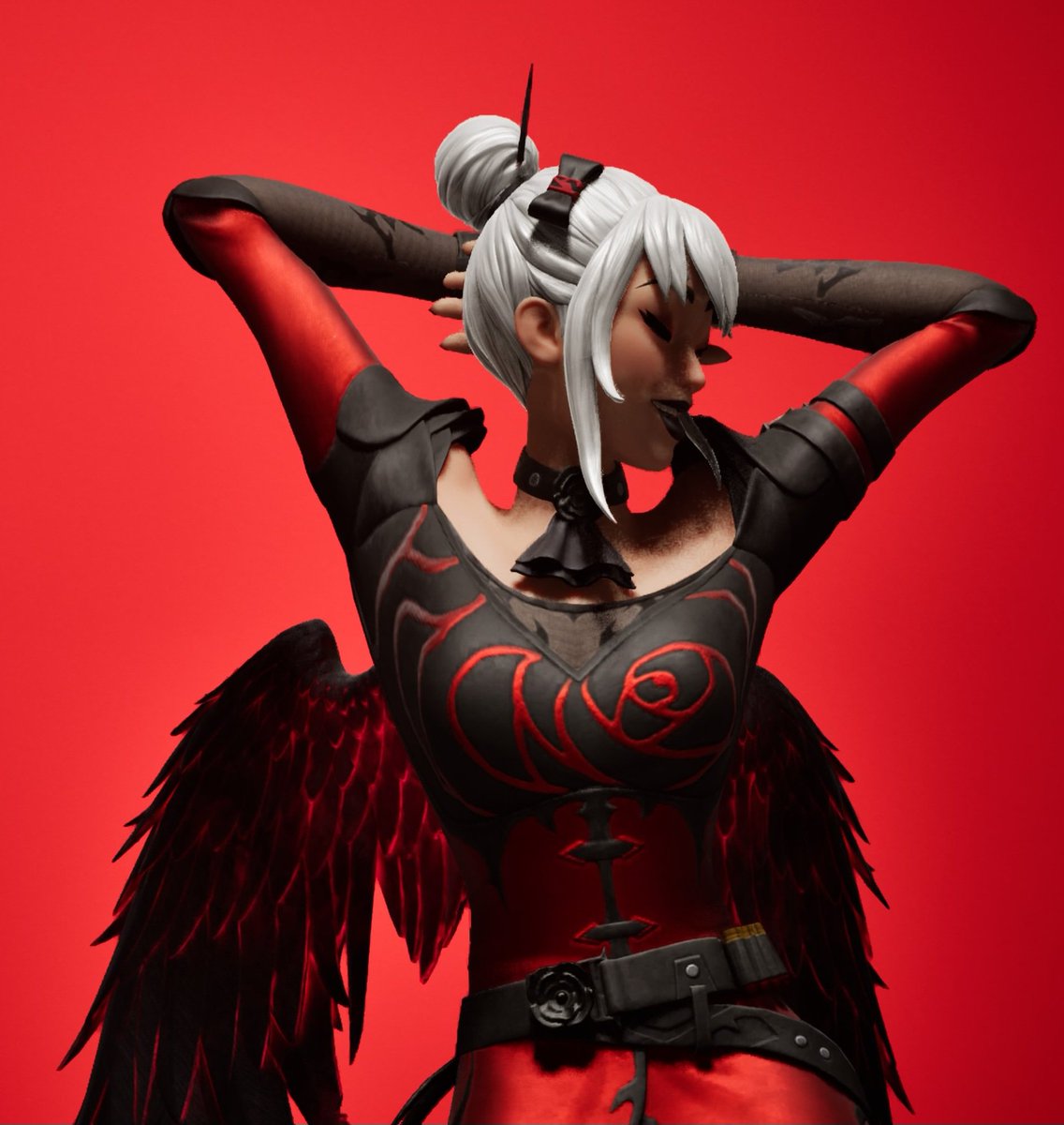 Jadehoshikko's tweet photo. "I love the way you make me disassociate" ♥️❣️♦️🖤🥀✨️🎶 #Fortography #FortniteC7S2 #Rosalind #gothaesthetic #jutes https://t.co/dMJFiEAh6i