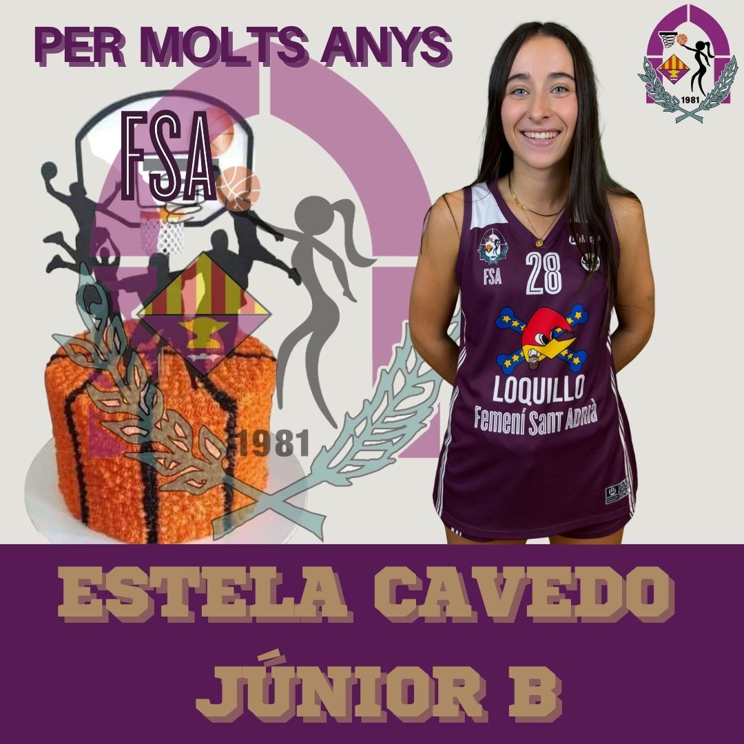 FemSantAdria's tweet photo. 🎂💜 𝐀𝐍𝐈𝐕𝐄𝐑𝐒𝐀𝐑𝐈𝐒 𝐋𝐈𝐋𝐄𝐒 💜🎂

Dia important per a l'Estela, jugadora del #JrBFSA, perquè és el seu aniversari i l'hem de felicitar com es mereix 😉. Gaudeix molt del teu dia crack. Per molts anys Estela!  

#ForçaLiles 💜 https://t.co/rpxErZOn3j