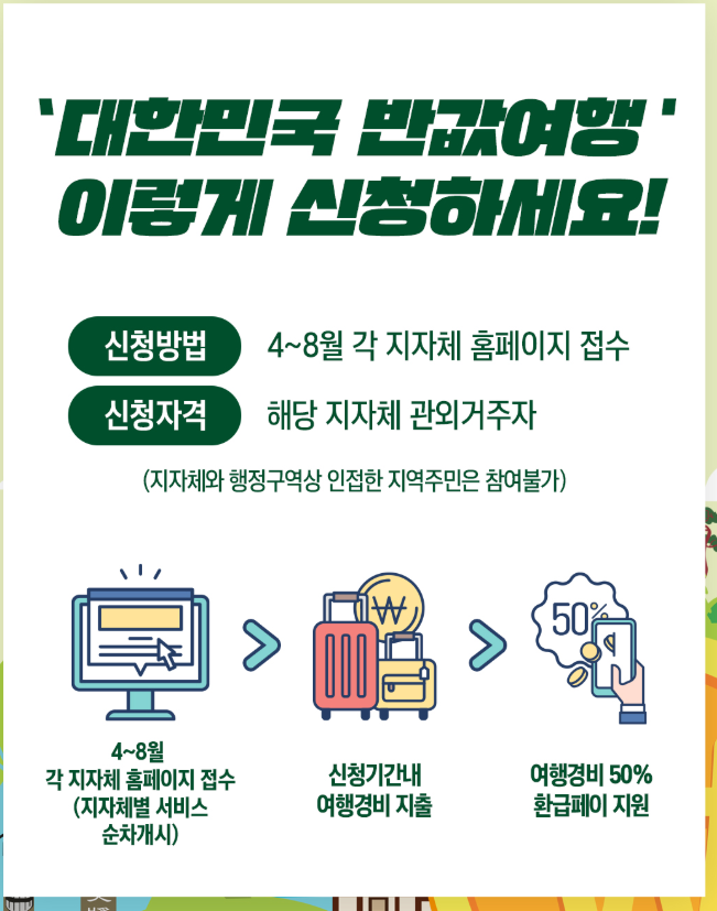 skfwkRnsk's tweet photo. 💸 "이걸 안 가?" 봄맞이 역대급 혜택 #반값여행 등판! 🌸
내 돈 50% 돌려받는 '지역사랑 휴가지원'이 드디어 시작됩니다! 지갑은 가볍게, 추억은 무겁게!

🚀 이거 하나면 여행비 걱정 끝!

반값 환급: 먹고 자고 체험한 금액의 50% 페이백!
청년 특권(19~34세): 환급률 70%! (최대 14만원 캐시백)

가족 대통합: 5인 가족 신청 시 무려 최대 50만원 환급! 
(※ 지역별로 상이하니 지자체 공지 확인은 필수!)

🗓️ "지금 바로 광클 준비!"
남해 & 밀양: 지금 바로 사전 신청 START! 
(여행은 4월부터 가능)

그 외 15개 지역: 4월부터 순차적으로 오픈 예정!
⚠️ '꿀혜택' 놓치지 않는 체크리스트

어디서? '대한민국 구석구석' 홈페이지에서 가고 싶은 지역 '툭' 누르기!
주의: 내가 사는 동네 옆동네(인접 지역)는 안 될 수도 있으니 확인 필수!
정산: 여행 후 영수증 챙겨서 신청하면 지역화폐로 충전!

👉 지금 바로 보러가기: https://t.co/VspufBAynR