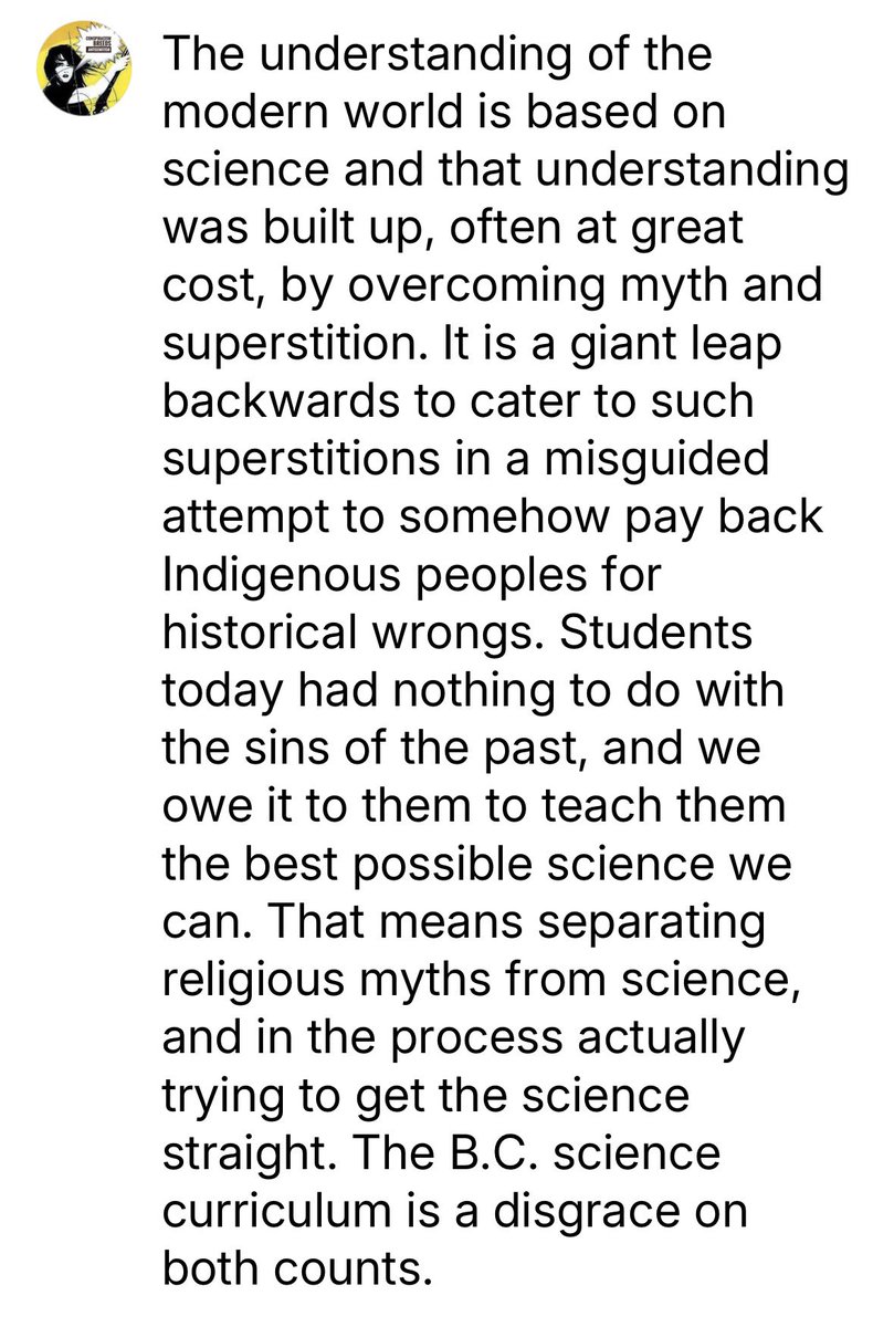 glykosymoritis's tweet image. Treating Indigenous myths as somehow sacrosanct simply because they are Indigenous is not only patronising, it can fundamentally distort students’ understanding of how the world works. quillette.com/2026/03/26/tre… By
@LKrauss1 #enlightenment #modernity #science #education