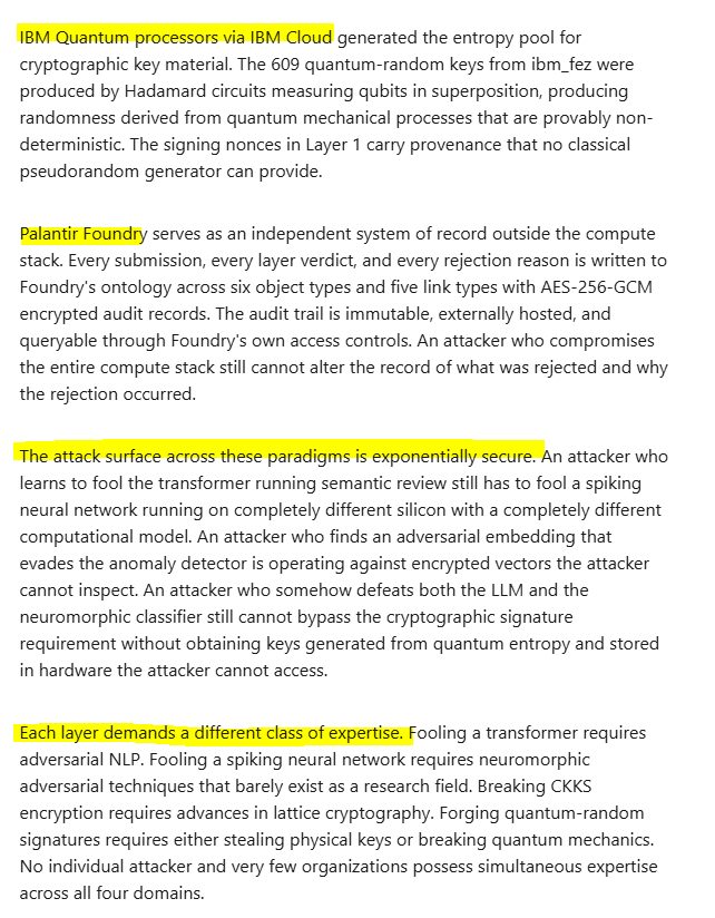 MIAM_Schwan's tweet image. "SymPalantir RAG: Why RAG Security Requires Heterogeneous Compute"

Kevin D. Johnson/Field CTO #IBM never sleeps and therefore, here is his latest post on 

IBM Symphony+BrainChip Akida+GPFS+Palantir Foundry.

Too long to post. full details here: linkedin.com/pulse/sympalan…
$BRN #BRN