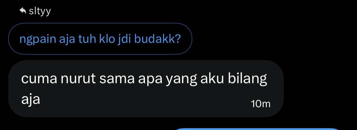 sltyytesye's tweet photo. HAHAHAHA kalo masi miskin mnding gausa sosoan pngen pnya budak deh simpan aja uang imutmu yg ga seberapa itu😭🤣 https://t.co/QKutB0iB6U