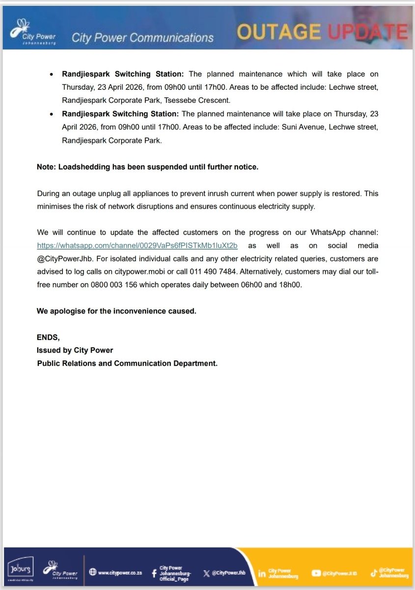 @CityPowerJhb tweet media