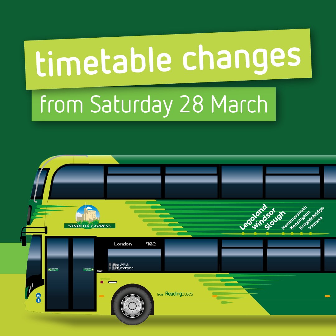 Windsor_Express's tweet photo. Our new timetable on the London Line 701 and 702 starts today, with more buses from Reading to Legoland Windsor, and changes to times on the London Line 702 to help improve reliability. Find out more: https://t.co/c68yUkSzGJ https://t.co/JiBCFrhlAp