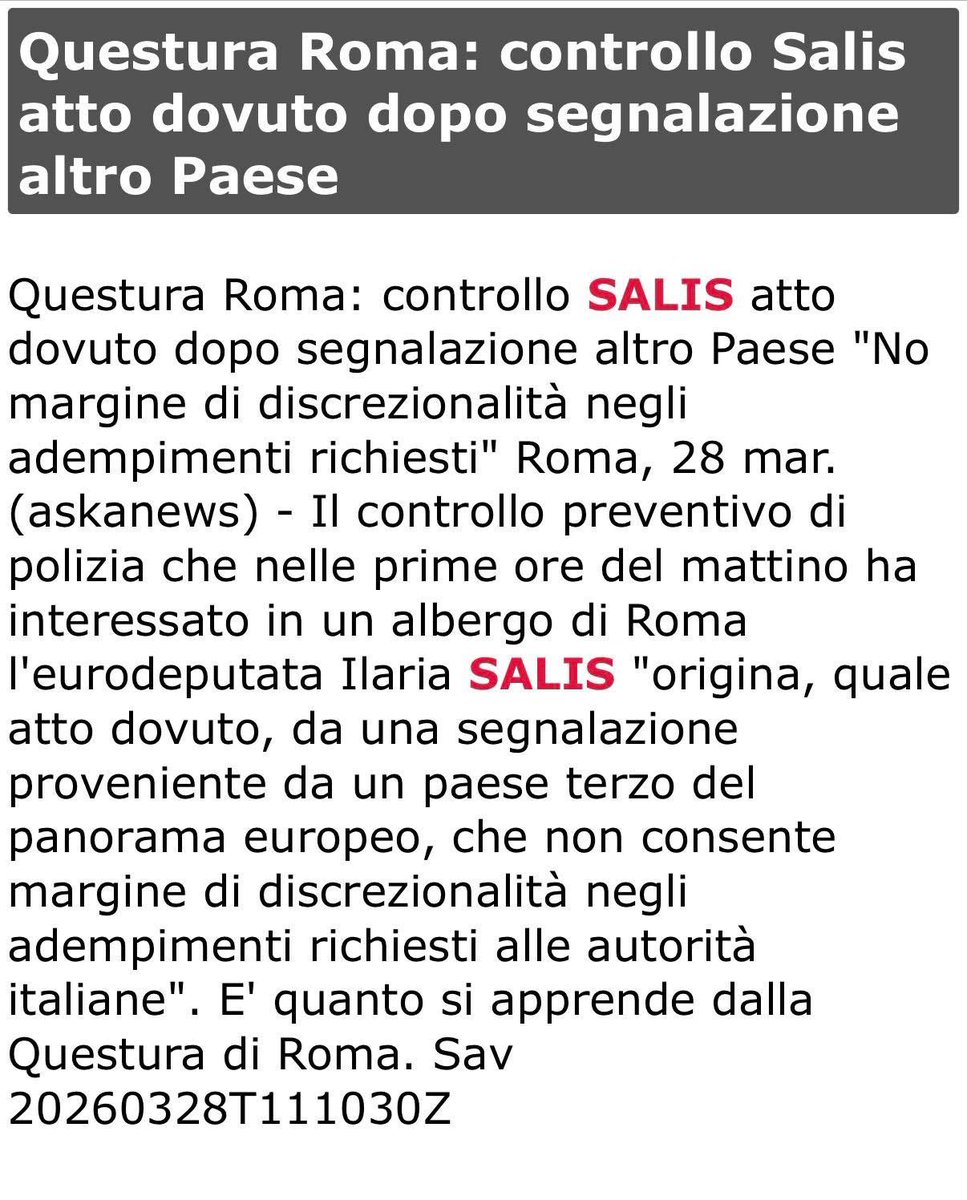 La questura di Roma sta affermando che governi stranieri possono disporre come meglio credono delle nostre forze dell'ordine?