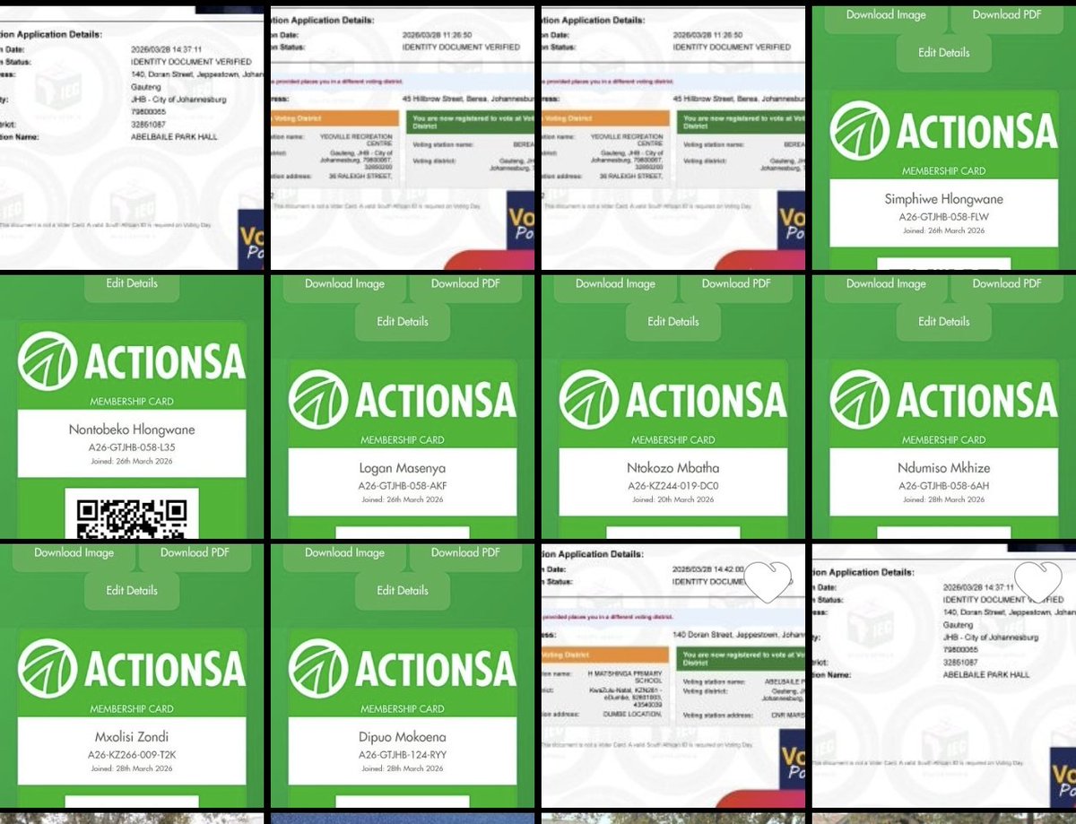 ActionsaF's tweet photo. Online voter registration in Region F is growing fast, and the momentum is clear. People are excited, mobilised, and ready to vote for Herman Mashaba as the next Mayor of Johannesburg.

Region F is ready. The people have decided. https://t.co/fLDBy3Jpqd